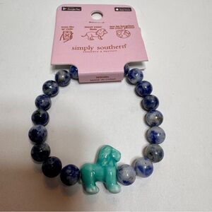 NWT Simply Southern Lion Tracker Beaded Stretch Bracelet with tracker via app